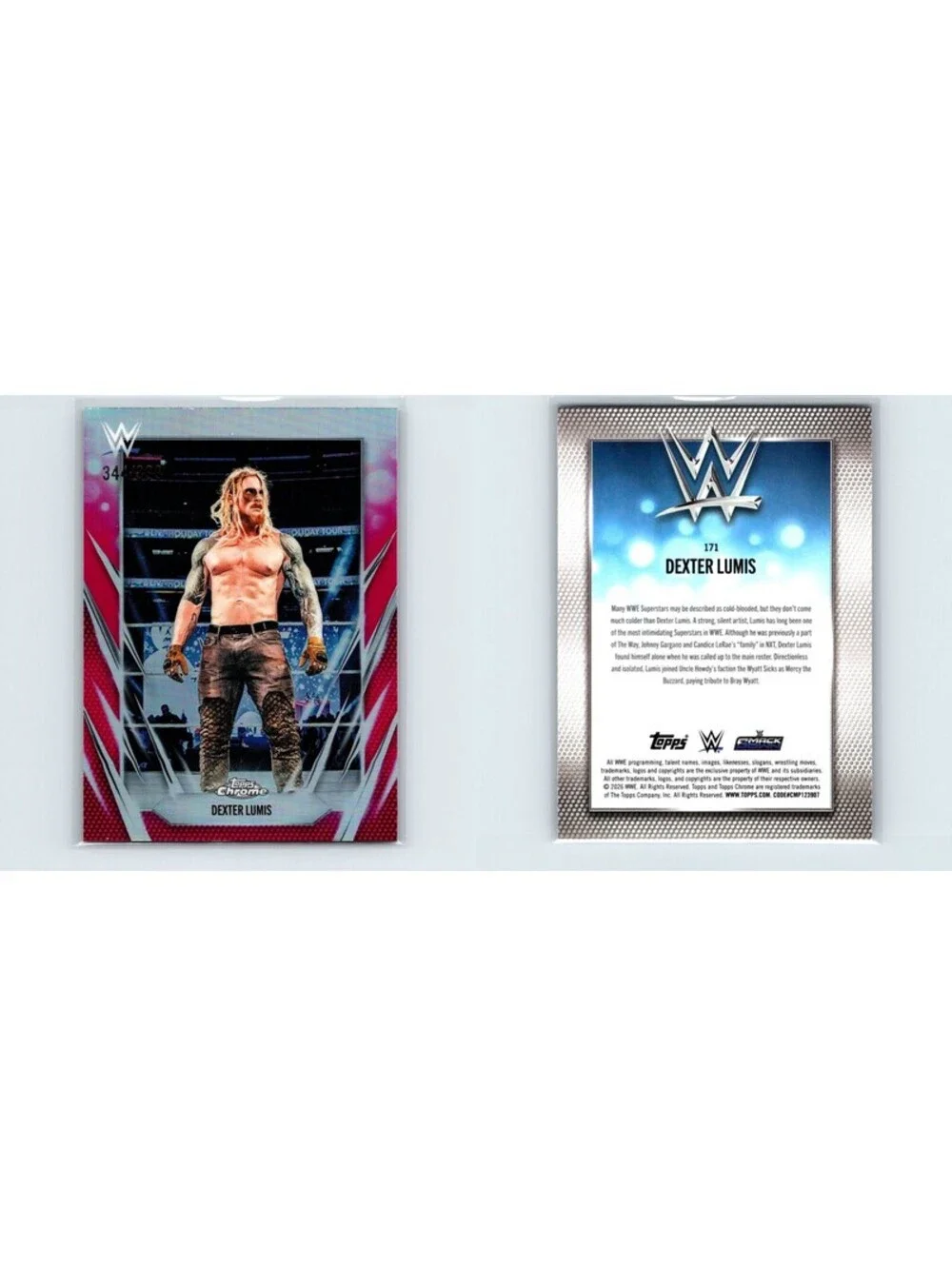 2026 Topps Chrome WWE Dexter Lumis #171 Magenta Refractor #/399
